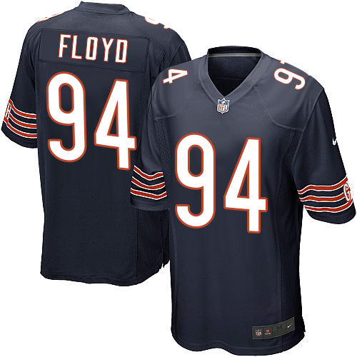 Men's Game Leonard Floyd Nike Jersey Navy Blue Home - #94 NFL Chicago Bears